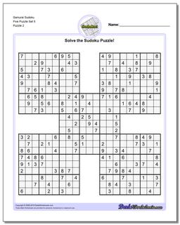 Samurai Sudoku Five Puzzle Set 5 /puzzles/sudoku.html