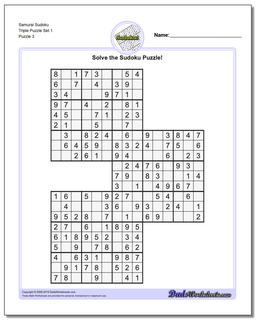 Samurai sudoku puzzles to play online