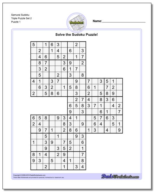 samurai sudoku triple