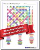 Math Worksheets: Word Search Puzzles: Grade Level Math Word Search ...