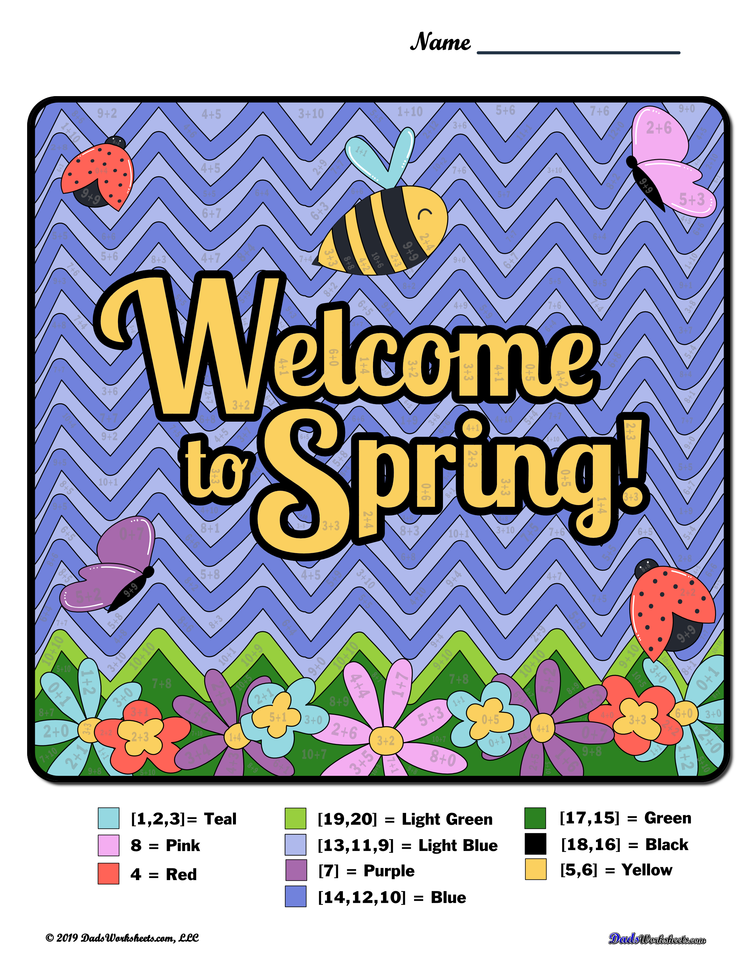 Spring worksheets to make math fun 