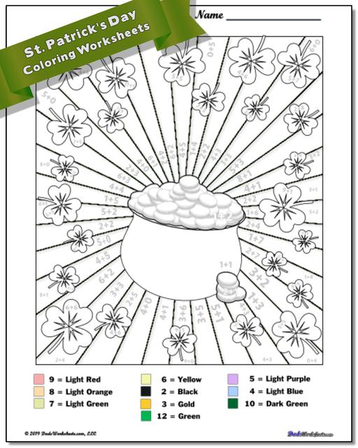 math-worksheets-addition-color-by-number-st-patrick-s-day-addition-color-by-number-worksheets