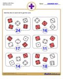 Dice Addition Worksheets