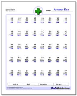 Nineties Doubling Worksheet