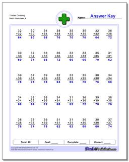 Thirties Doubling Worksheet