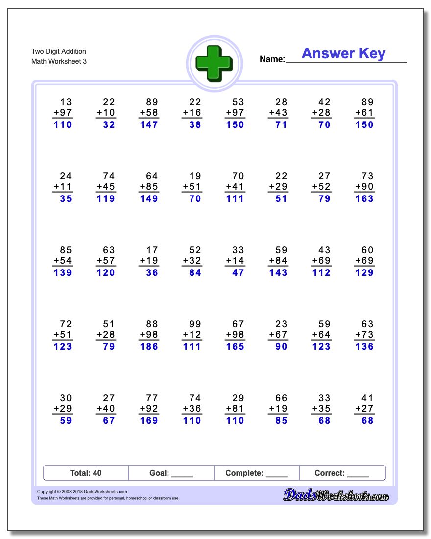 Multi-Digit Addition Worksheets