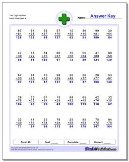 Two Digit Addition Worksheet