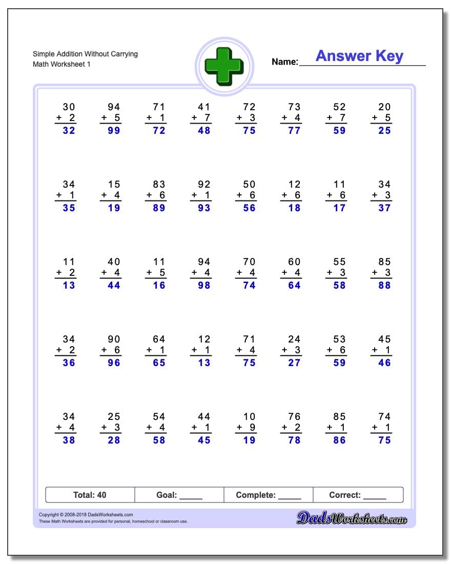 Kindergarten Addition Worksheets Free Printables Education Com