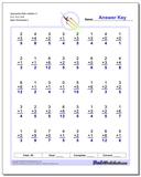 Addition Math Facts Worksheets