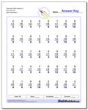 Addition Math Facts Worksheets