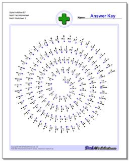 Spiral Addition EF Math Fact Worksheet /worksheets/addition.html