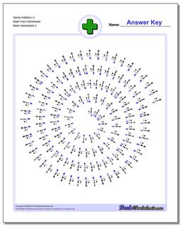 Spiral Addition IJ Math Fact Worksheet /worksheets/addition.html