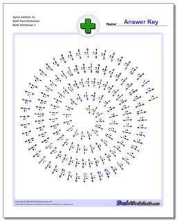 Spiral Addition KL Math Fact Worksheet /worksheets/addition.html