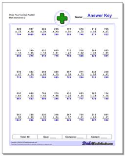 Three Plus Two Digit Addition Worksheet /worksheets/addition.html