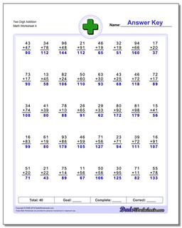 Two Digit Addition Worksheet