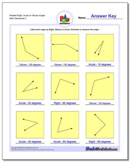 Rotated Right, Acute or Obtuse Angles /worksheets/basic-geometry.html Worksheet