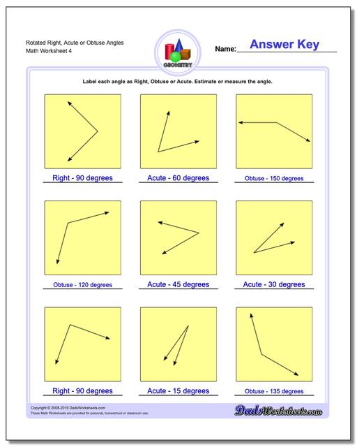 Basic Geometry: Angles, Right, Obtuse, Acute