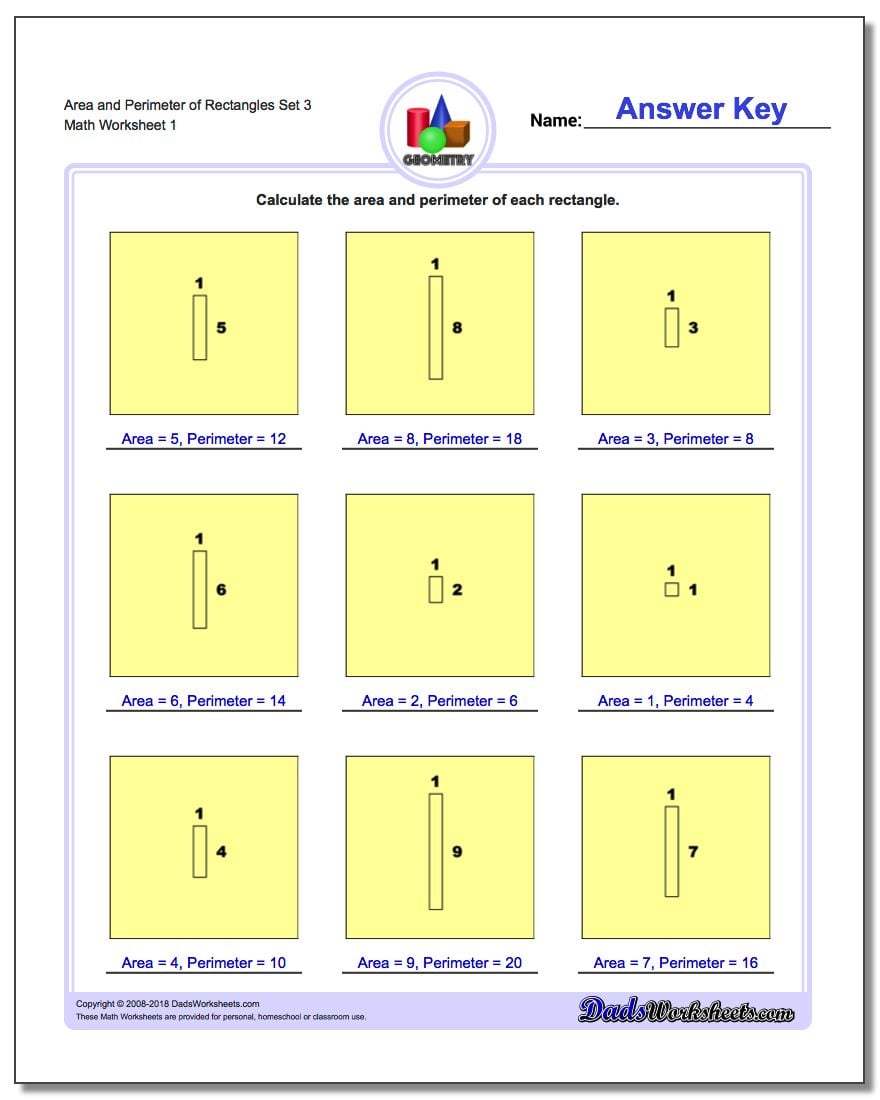 Area and Perimeter of Rectangles