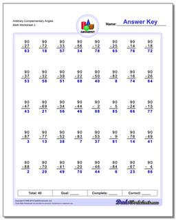 Arbitrary Complementary Angles /worksheets/basic-geometry.html Worksheet