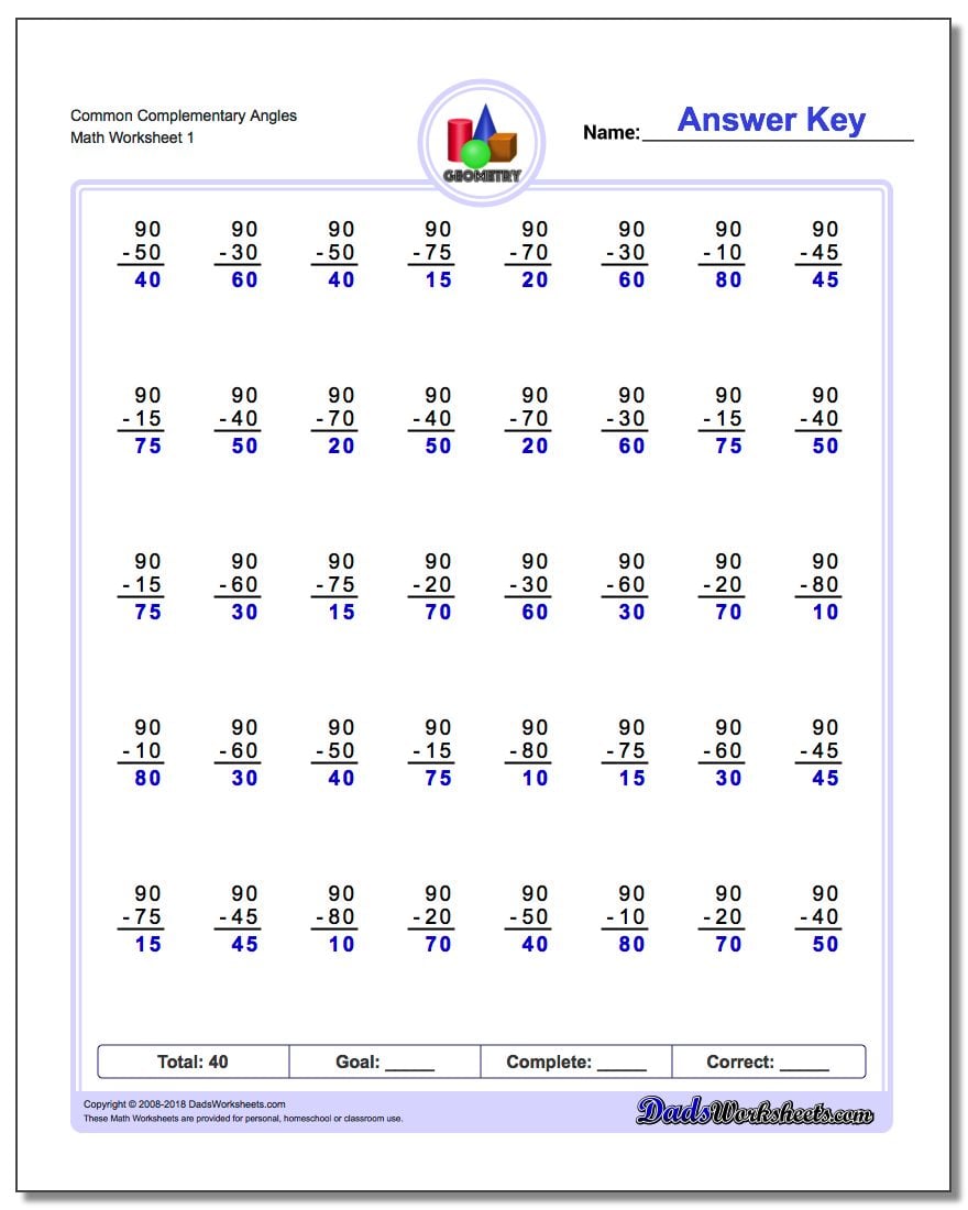 Math Worksheets