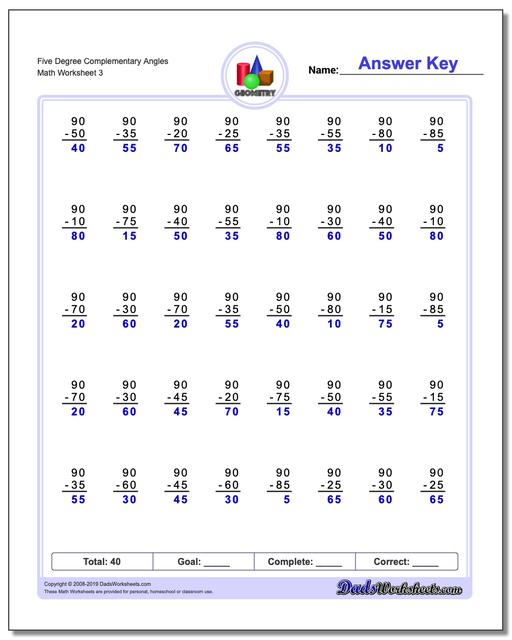 Complementary Angle Subtraction