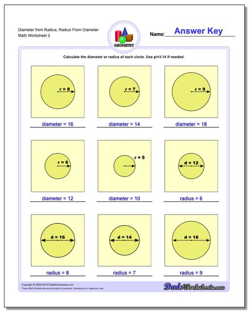 Basic Geometry: Circles - Diameter and Radius