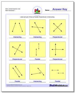 More Joined/Unjoined Lines Basic Geometry Worksheet