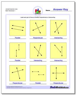 Basic Geometry: Parallel, Perpendicular, Intersecting