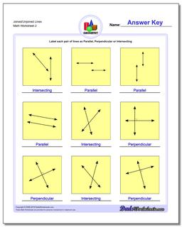 Joined/Unjoined Lines /worksheets/basic-geometry.html Worksheet