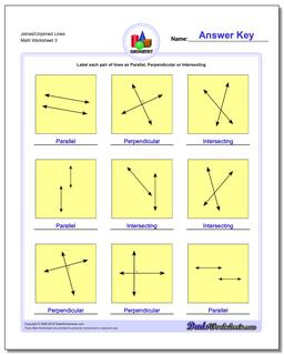 Basic Geometry: Parallel, Perpendicular, Intersecting