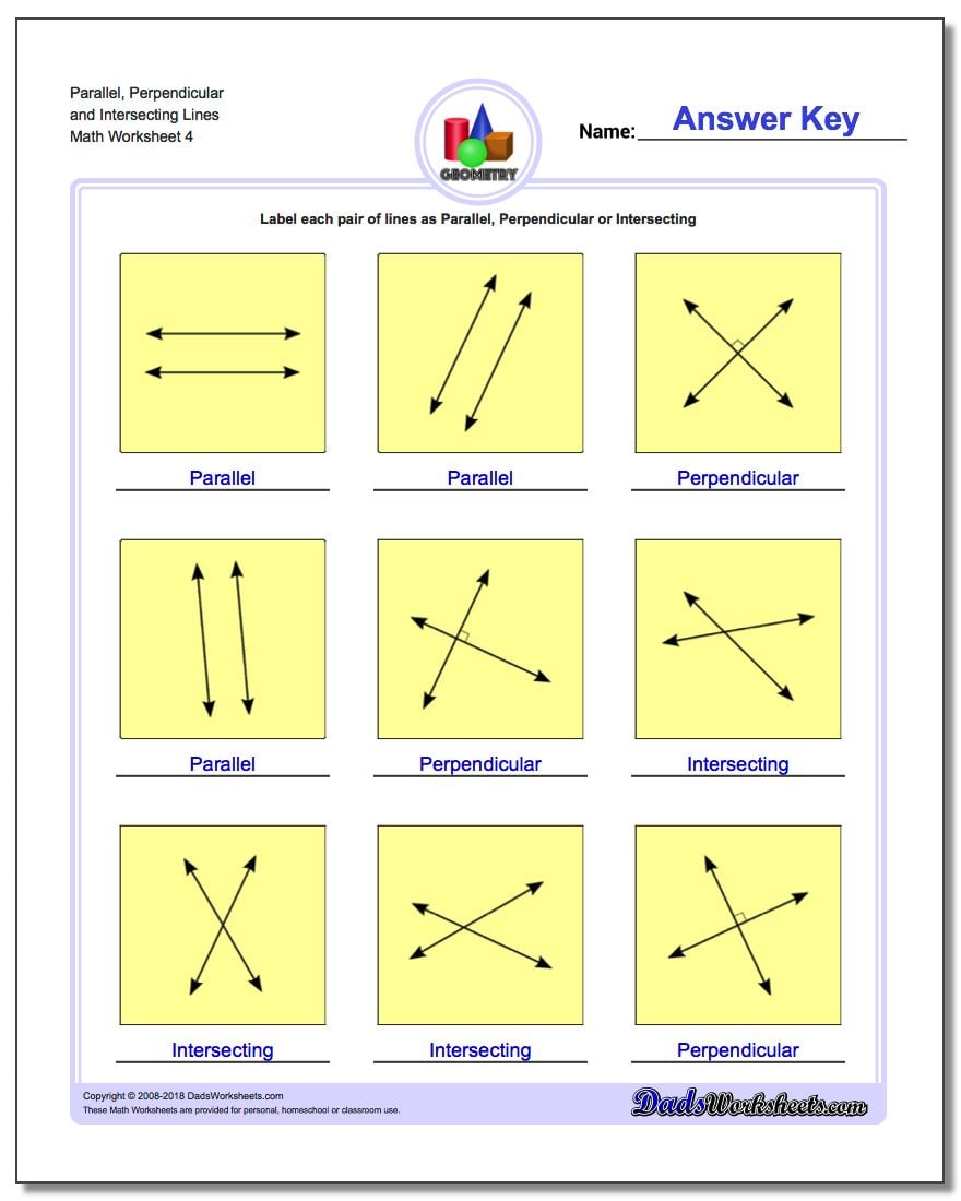 Parallel Perpendicular Intersecting