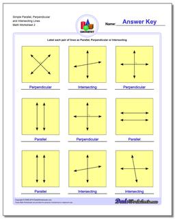 Simple Parallel, Perpendicular and Intersecting Lines /worksheets/basic-geometry.html Worksheet