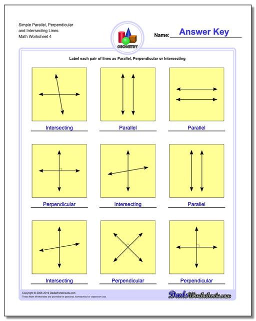 Math Worksheets: Basic Geometry: Basic Geometry: Simple Parallel