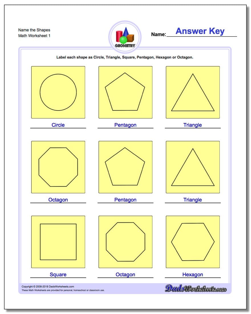 Geometry Worksheet Shapes