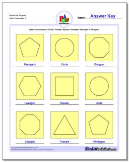 Name the Shapes /worksheets/basic-geometry.html Worksheet