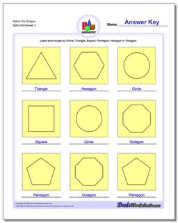 Name the Shapes Worksheet