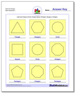 Name the Shapes Worksheet