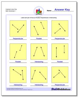 Unjoined Lines Only Basic Geometry Worksheet