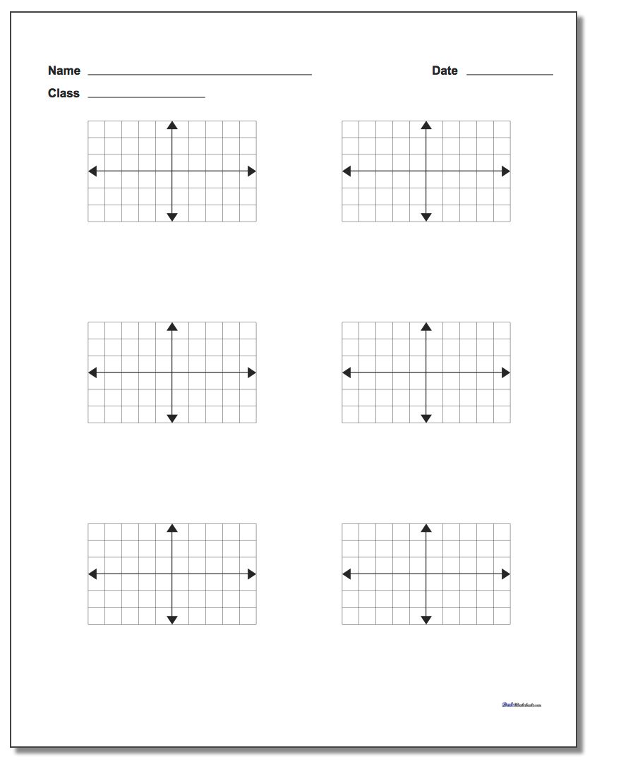blank coordinate plane work pages