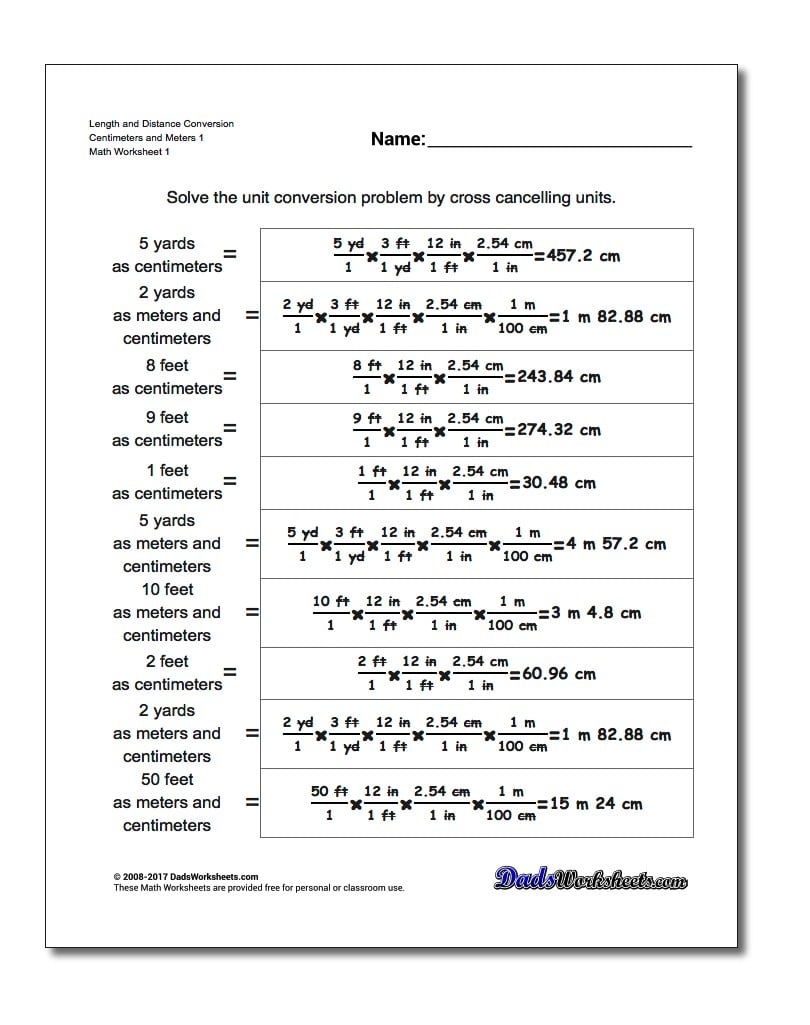 Customary And Metric Units Chart