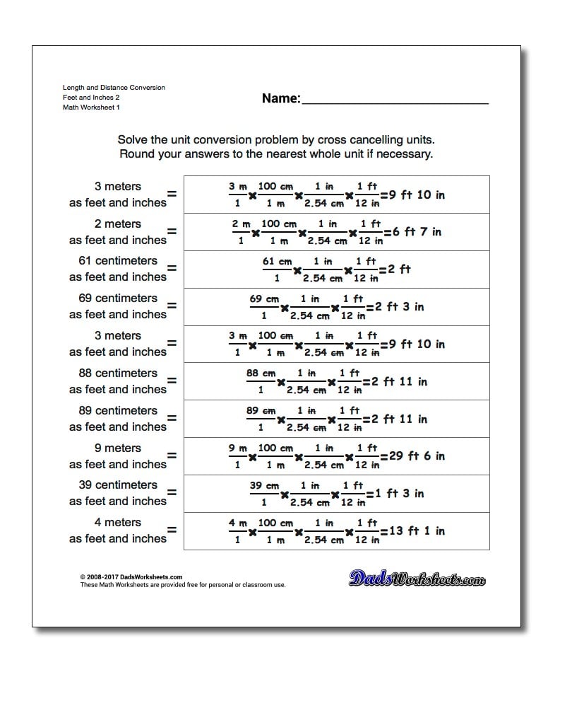 Metric to Customary Length