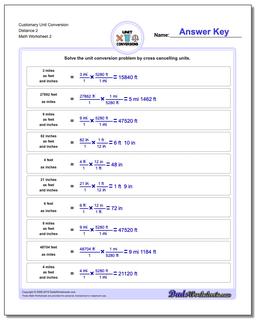 Customary Unit Conversions