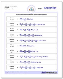 Customary Unit Conversions