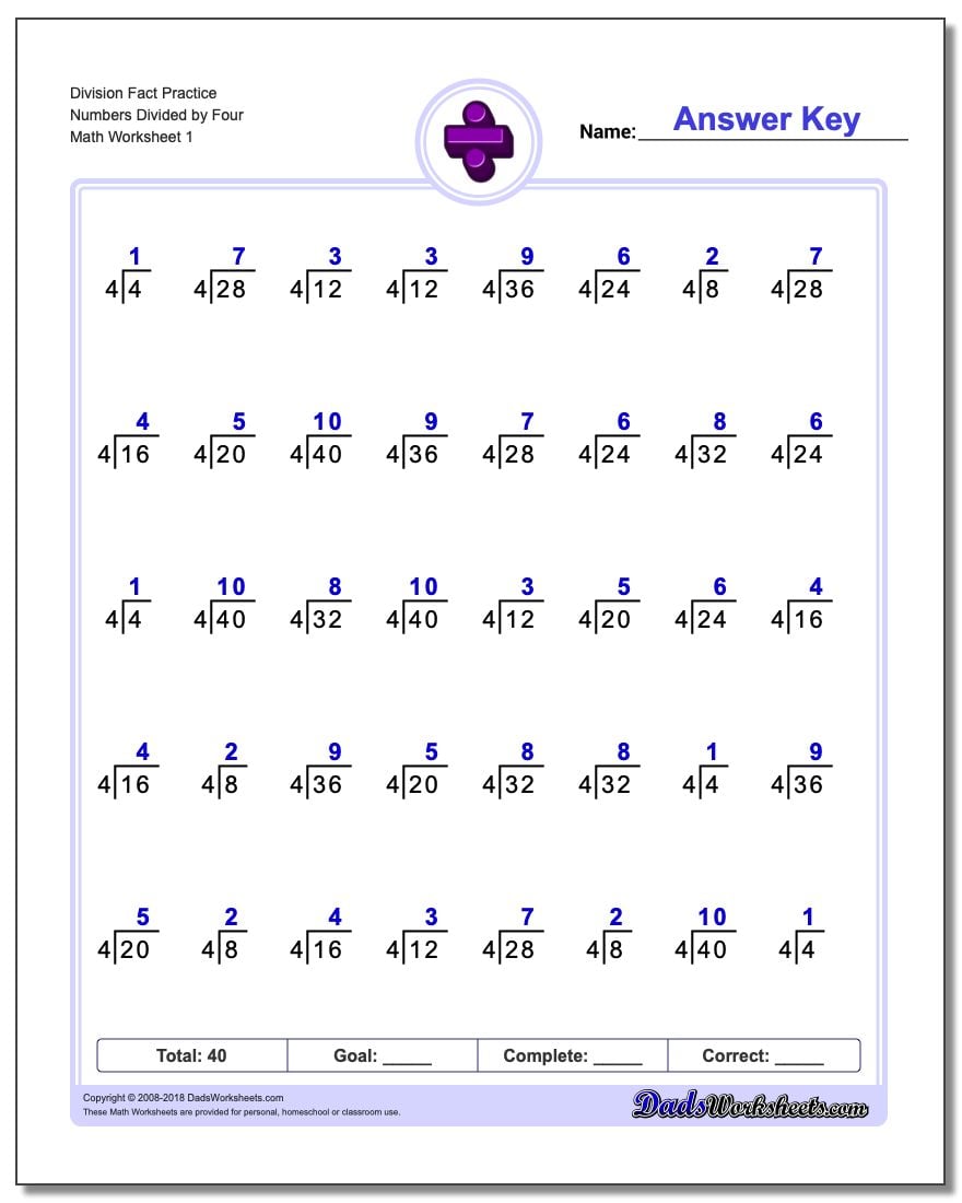 Division Facts division-facts