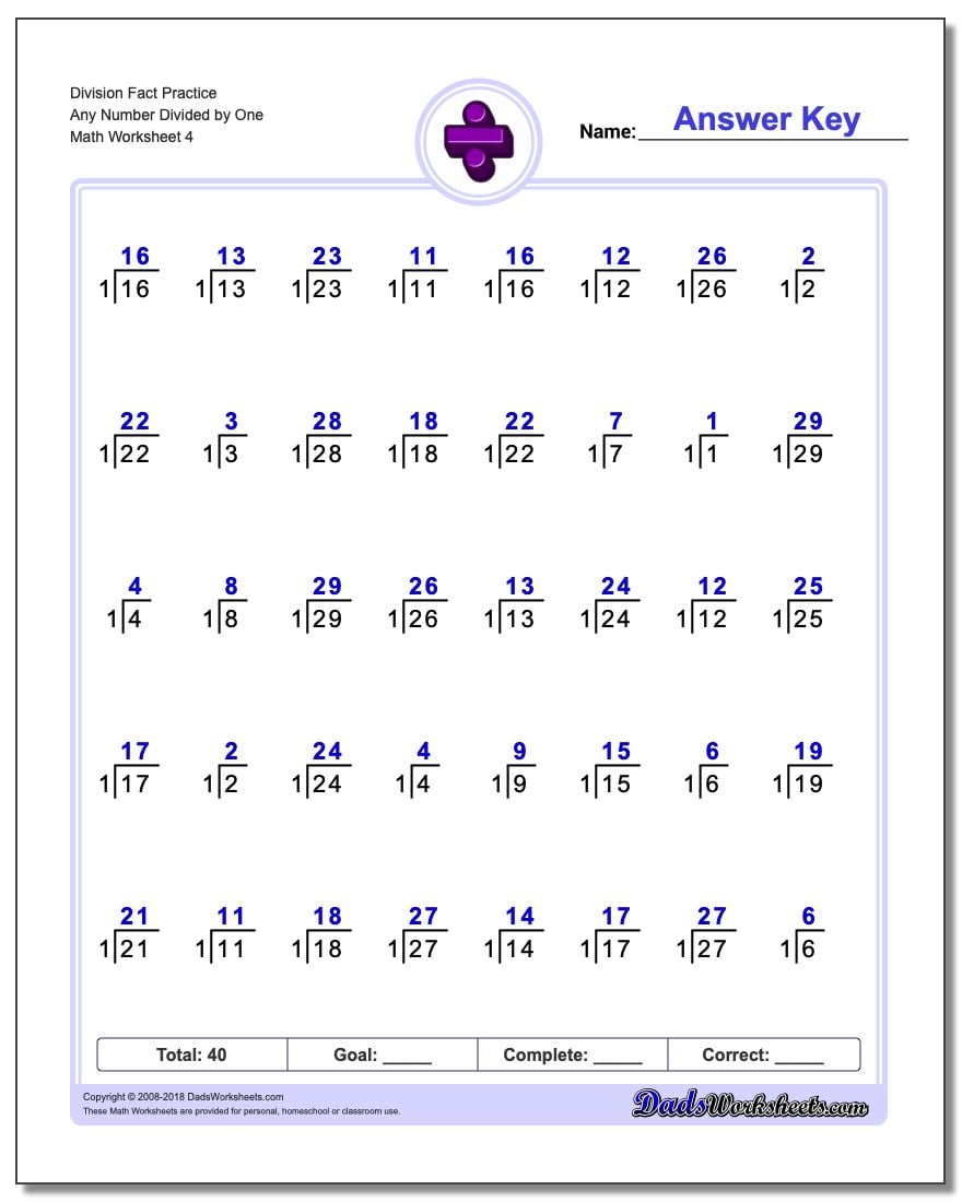 division facts