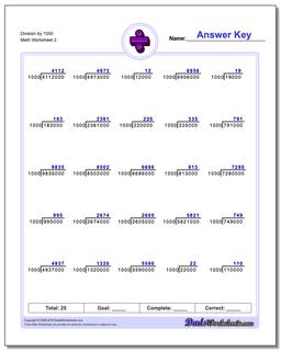 Division Worksheets