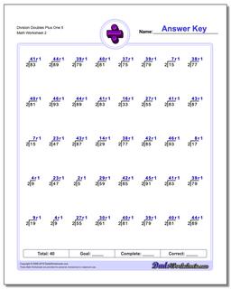 Division Worksheet Doubles Plus One 5 /worksheets/division.html