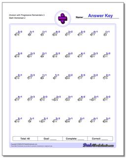 Division Worksheet with Progressive Remainders 3 /worksheets/division.html