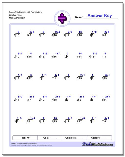 Division Using Place Value Chart