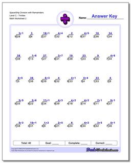 Division Worksheets